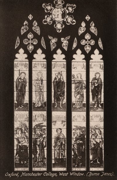 Oxford, Manchester College, West Window, Burne Jones (m/v kuva) tekijältä English Photographer