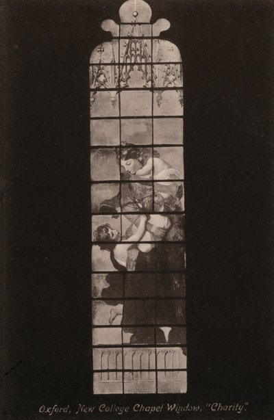 Oxford, New College Chapel Window, Charity (m/w kuva) tekijältä English Photographer
