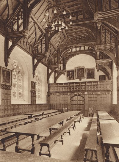 Oxford: College, The Hall (s/w-kuva). tekijältä English Photographer