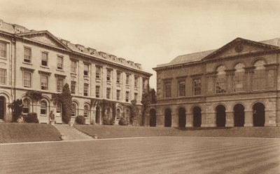 Oxford: vuosisadan kirjasto ja nelikulmion pohjoispuoli (s/w-kuva). tekijältä English Photographer