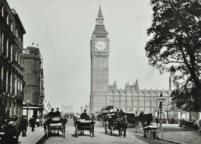 Parliament Square, Westminster LB: Parlamenttiaukio Bridge Streetille, 1895 tekijältä English Photographer