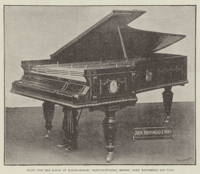 Piano Cooch-Beharin Rajalle, valmistajat, herrat John Brinsmead ja Sons tekijältä English Photographer