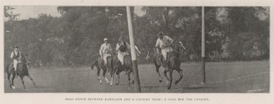 Polo-ottelu Ranelaghin ja ratsuväkijoukkueen välillä, maali ratsuväelle tekijältä English Photographer