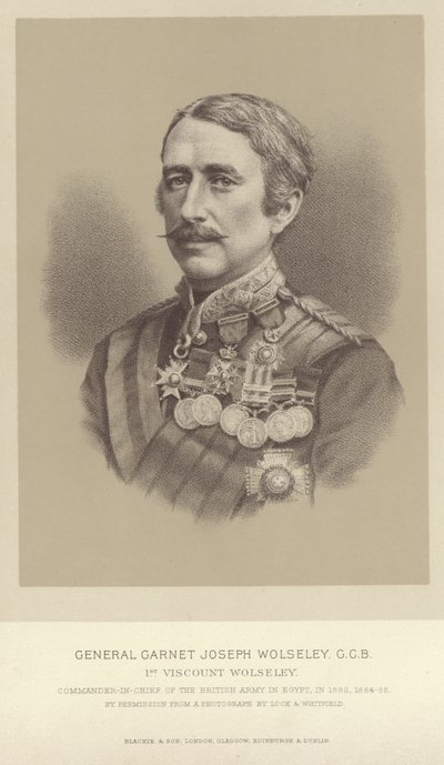 Kenraali Garnet Joseph Wolseleyn muotokuva tekijältä English Photographer