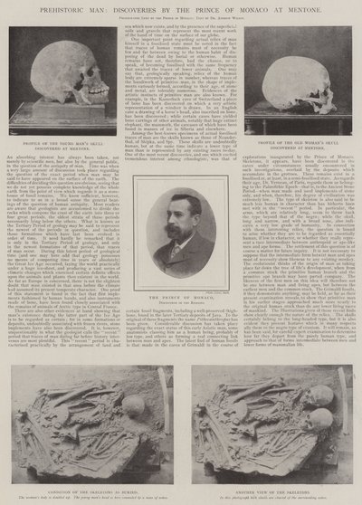 Esihistoriallinen mies, Monacon prinssin löydöt Mentonessa tekijältä English Photographer