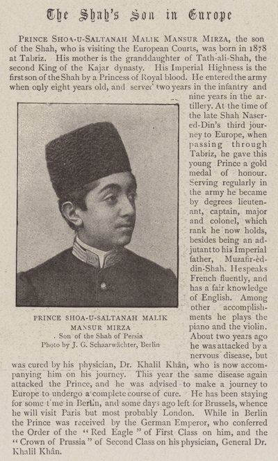 Prinssi Shoa-U-Saltanah Malik Mansur Mirza tekijältä English Photographer
