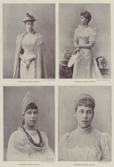 Saksi Coburgin ja Gothan prinsessa Victoria Melita tekijältä English Photographer