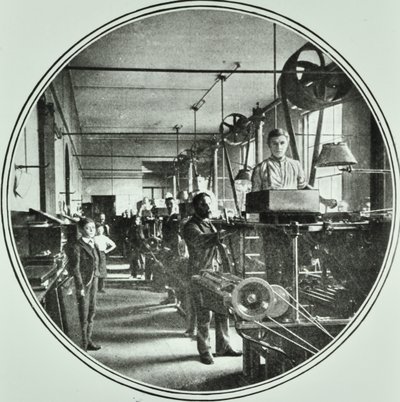 Painoosasto, Bank of England, Threadneedle Street, Lontoon kaupunki, 1890 tekijältä English Photographer