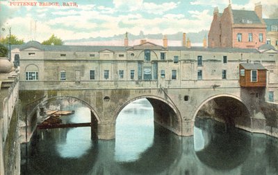 Pulteney Bridge, Bath, Somerset (värillinen kuva) tekijältä English Photographer