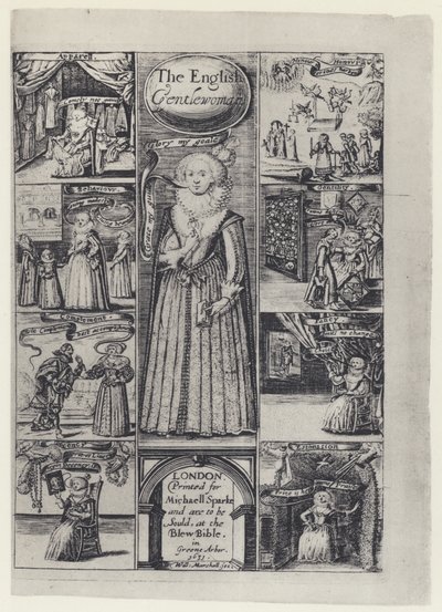 R Brathwait, Englantilainen herrasnainen, M Sparke 1631 (b/w kuva) tekijältä English Photographer