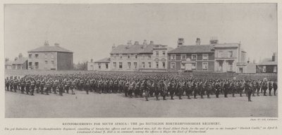 Vahvistuksia Etelä-Afrikalle, 3. pataljoona Northamptonshiren rykmentille tekijältä English Photographer