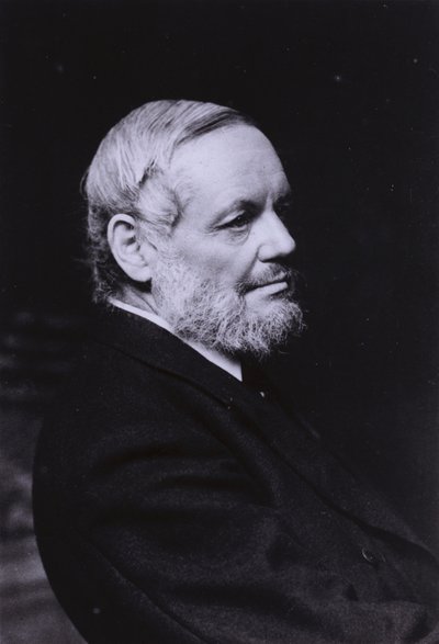 Richard Garnett, englantilainen runoilija, tutkija, kirjastonhoitaja ja painettujen kirjojen pitäjä British Museumissa (m/v kuva) tekijältä English Photographer