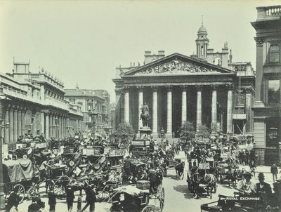 Royal Exchange, Threadneedle Street, Lontoon kaupunki, 1890 tekijältä English Photographer