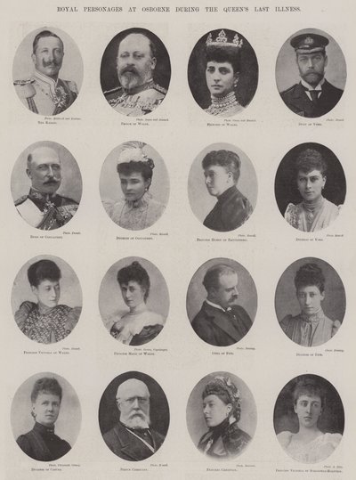 Kuninkaalliset persoonat Osbornessa Queensin viimeisen sairauden aikana tekijältä English Photographer