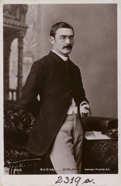 Rudyard Kipling (1865-1936), englantilainen novellisti, runoilija ja kirjailija. tekijältä English Photographer