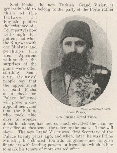 sanoi Pasha, uusi turkkilainen suurvisiiri tekijältä English Photographer