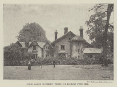 Sheen Lodge, Richmond, jossa Sir Richard Owen kuoli tekijältä English Photographer