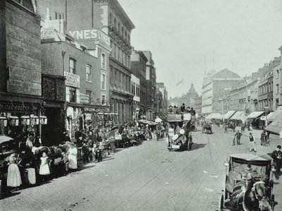 Shoreditch High Street: katsot pohjoiseen, 1896 tekijältä English Photographer