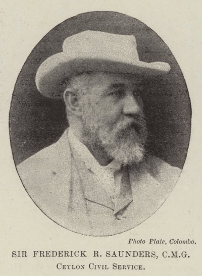 Sir Frederick R Saunders, CMG, Ceylonin virkamieskunta tekijältä English Photographer