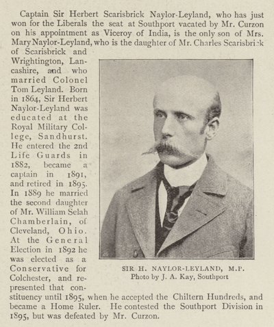 Sir H Naylor Leyland, kansanedustaja tekijältä English Photographer