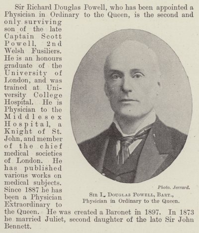 Sir R Douglas Powell, Baronet, Kuningattaren tavallinen lääkäri tekijältä English Photographer