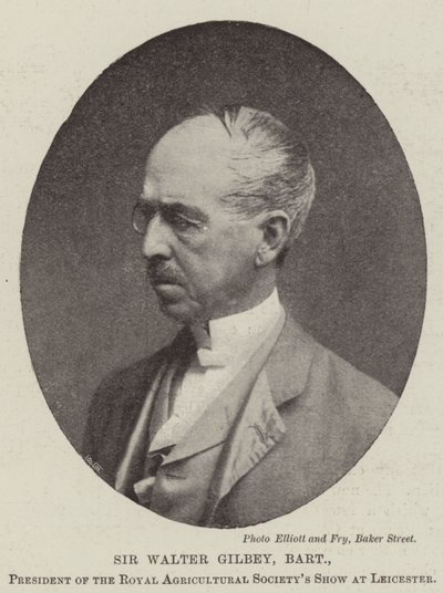 Sir Walter Gilbey, Baronet, Royal Agricultural Societys Shown puheenjohtaja Leicesterissä tekijältä English Photographer