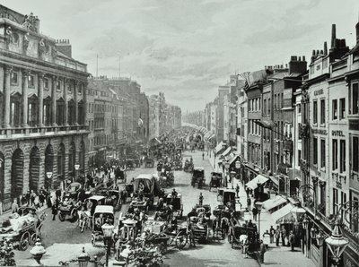 Somerset House, Strand, Westminster LB: katsot länteen Saint Mary-le-Strandista, 1895 tekijältä English Photographer