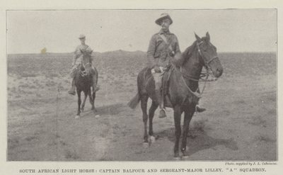 Etelä-Afrikan kevythevonen, kapteeni Balfour ja kersanttimajuri Lilley, laivue tekijältä English Photographer