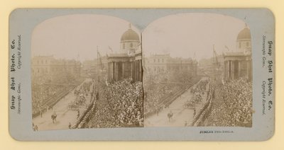 Stereoskooppinen printti Queen Victorias Diamond Jubileesta 28. kesäkuuta 1897 tekijältä English Photographer