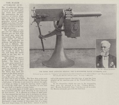 Boersin ärsyttävin ase, 37 millimetrin Maxim-automaattiase tekijältä English Photographer