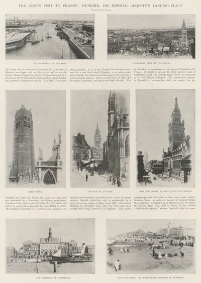 Tsaarit vierailivat Ranskassa, Dunkerquessa, hänen keisarillisen majesteettinsa laskeutumispaikassa tekijältä English Photographer