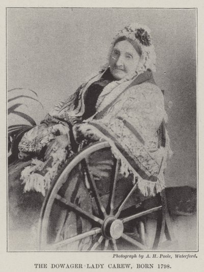 The Dowager Lady Carew, syntynyt 1798 tekijältä English Photographer