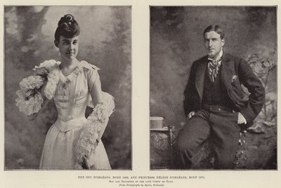The Duc dOrleans, syntynyt 1869, ja Princesse Helene dOrleans, syntynyt 1871, edesmenneen kreivi de Parisin poika ja tytär tekijältä English Photographer