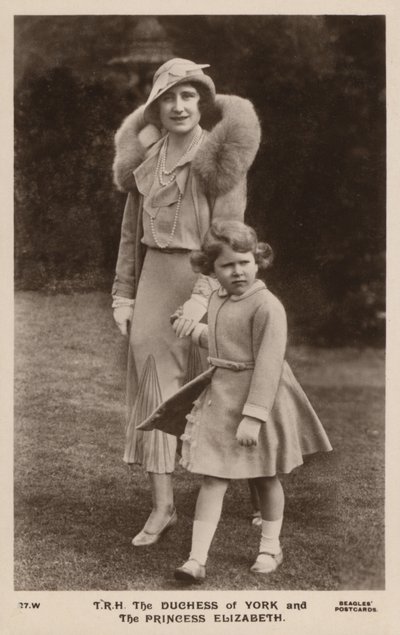 Yorkin herttuatar ja prinsessa Elizabeth (m/w kuva) tekijältä English Photographer
