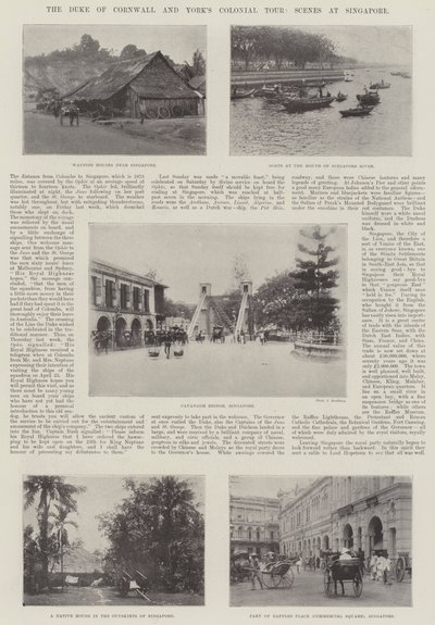 The Duke of Cornwall ja Yorks Colonial Tour, Scenes at Singapore tekijältä English Photographer