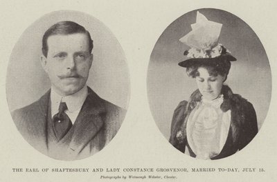 Earl of Shaftesbury ja Lady Constance Grosvenor menivät naimisiin tänään, 15. heinäkuuta tekijältä English Photographer
