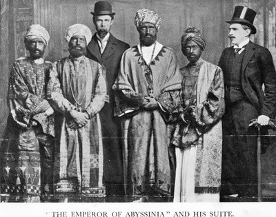"Abessinian keisari ja hänen sviittinsä", The Dreadnought Hoax, 7. helmikuuta 1910 tekijältä English Photographer