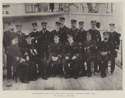 Retkikunta Sierra Leonen kapinallisia vastaan, HMS Foxin upseerit tekijältä English Photographer