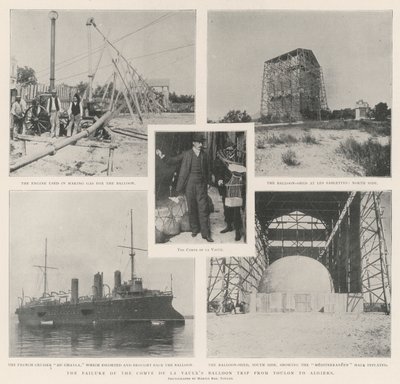 Comte de la Vaulxsin ilmapallomatkan epäonnistuminen Toulonista Algeriin tekijältä English Photographer