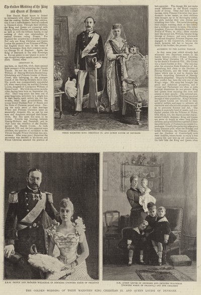 Heidän Majesteettiensa kultaiset häät, Tanskan kuningas Christian IX ja kuningatar Louise tekijältä English Photographer