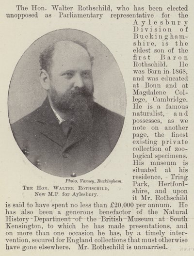 Arvoisa Walter Rothschild, Aylesburyn uusi kansanedustaja tekijältä English Photographer