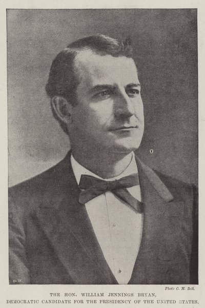 kunnianarvoisa William Jennings Bryan, demokraattien ehdokas Yhdysvaltain presidentiksi tekijältä English Photographer