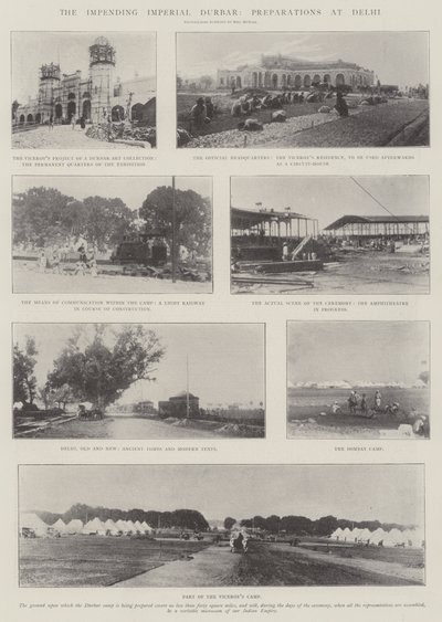 Tuleva keisarillinen Durbar, valmistelut Delhissä tekijältä English Photographer