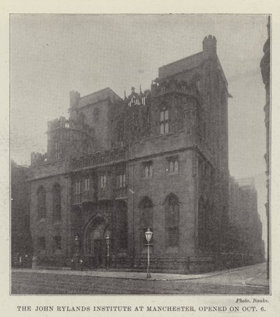John Rylands Institute Manchesterissa avattiin 6. lokakuuta tekijältä English Photographer