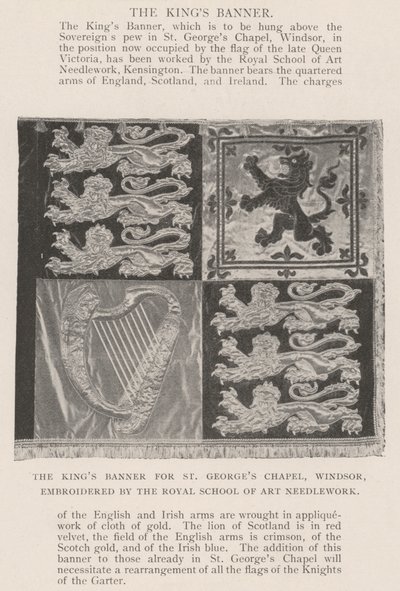 Kings Banner St Georges Chapelille, Windsor, kirjailtu Royal School of Art Needleworkin toimesta tekijältä English Photographer