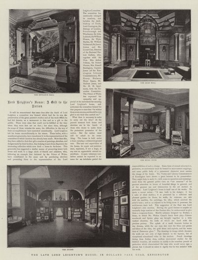 Myöhäinen Lordi Leightons House, Holland Park Roadilla, Kensingtonissa tekijältä English Photographer
