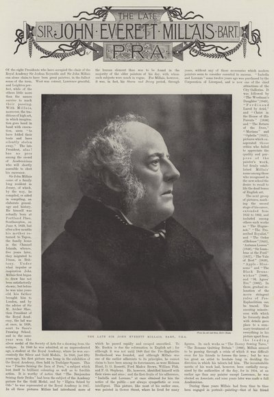 Edesmennyt Sir John Everett Millais, Muistokirjoitukset tekijältä English Photographer