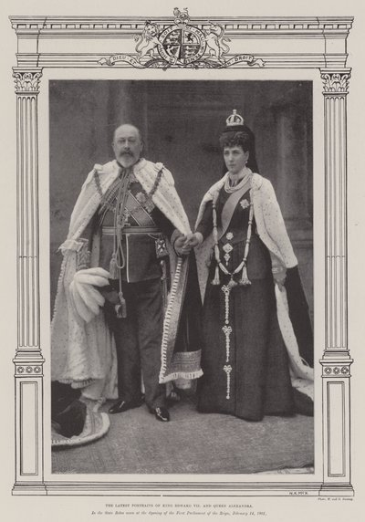 Viimeisin muotokuva kuningas Edward VII:stä ja kuningatar Alexandrasta tekijältä English Photographer