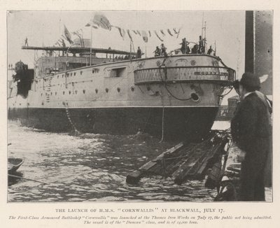 HMS Cornwallis lanseerattiin Blackwallissa 17. heinäkuuta tekijältä English Photographer