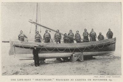 Life-Boat Beauchamp haaksirikkoutui Caisterissa 14. marraskuuta tekijältä English Photographer